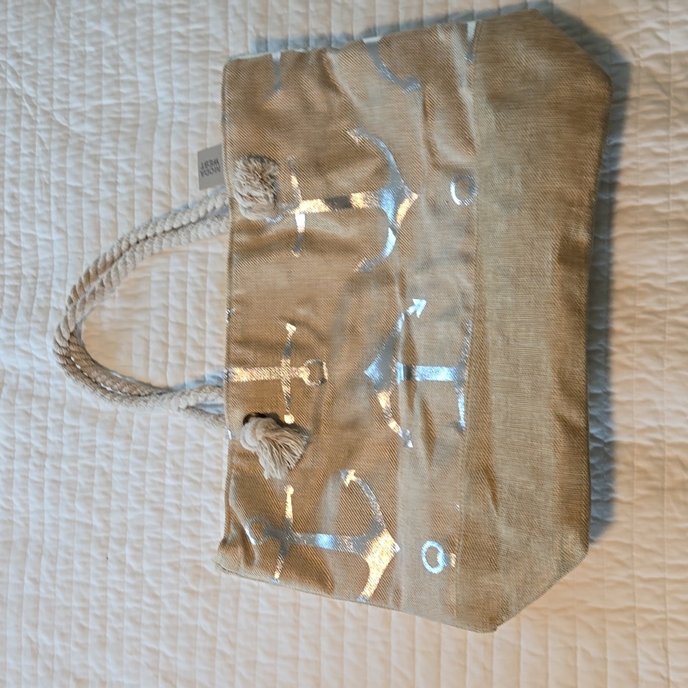 Anchor Print Beach Bag